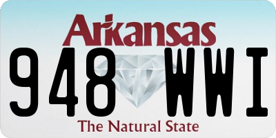 AR license plate 948WWI