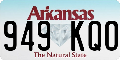 AR license plate 949KQO