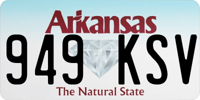 AR license plate 949KSV