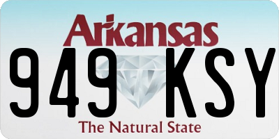 AR license plate 949KSY