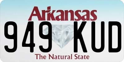AR license plate 949KUD