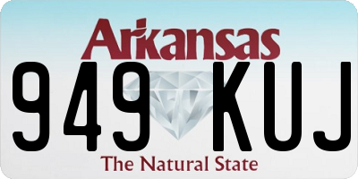 AR license plate 949KUJ