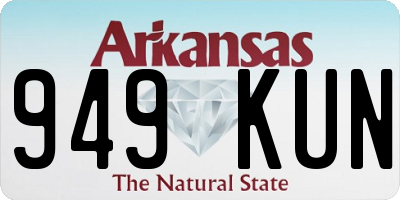 AR license plate 949KUN