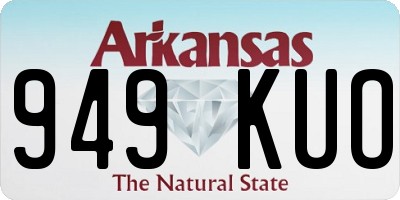 AR license plate 949KUO