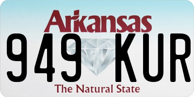 AR license plate 949KUR
