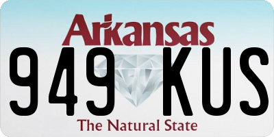 AR license plate 949KUS