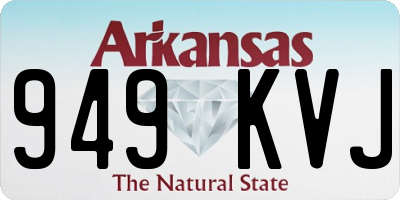 AR license plate 949KVJ