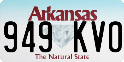 AR license plate 949KVO