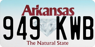 AR license plate 949KWB