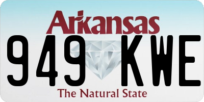AR license plate 949KWE