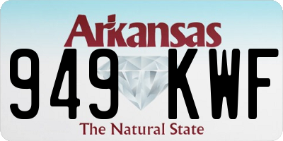 AR license plate 949KWF