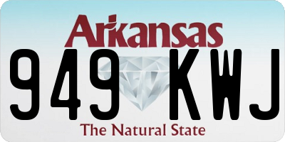 AR license plate 949KWJ
