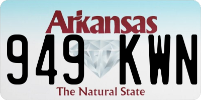 AR license plate 949KWN
