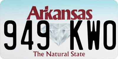 AR license plate 949KWO