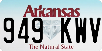 AR license plate 949KWV