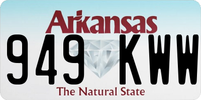 AR license plate 949KWW