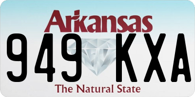 AR license plate 949KXA