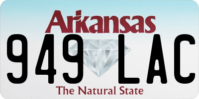 AR license plate 949LAC