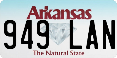 AR license plate 949LAN