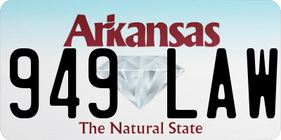 AR license plate 949LAW