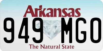 AR license plate 949MGO