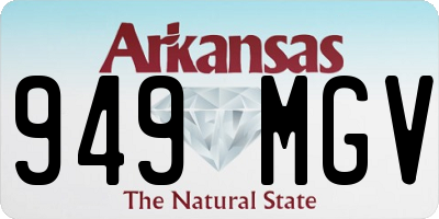 AR license plate 949MGV