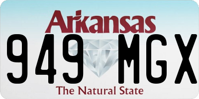 AR license plate 949MGX