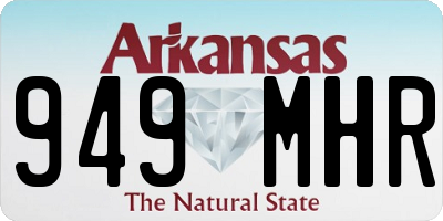 AR license plate 949MHR