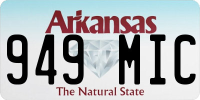 AR license plate 949MIC