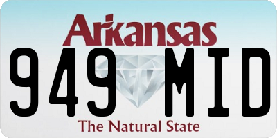 AR license plate 949MID