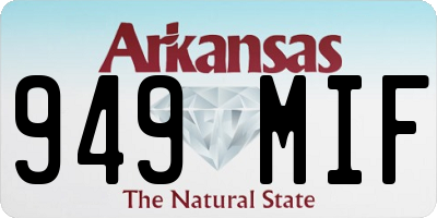 AR license plate 949MIF