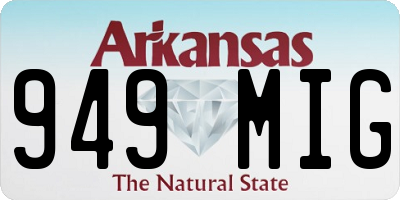 AR license plate 949MIG