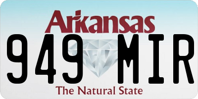 AR license plate 949MIR