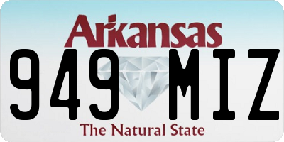 AR license plate 949MIZ