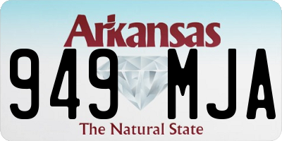 AR license plate 949MJA