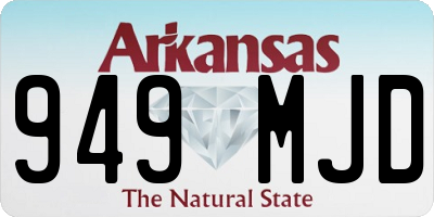 AR license plate 949MJD