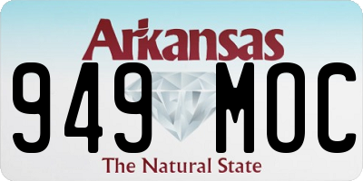 AR license plate 949MOC