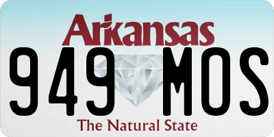 AR license plate 949MOS