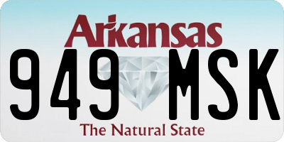 AR license plate 949MSK