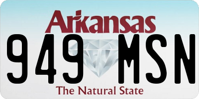 AR license plate 949MSN