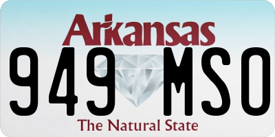 AR license plate 949MSO