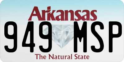 AR license plate 949MSP