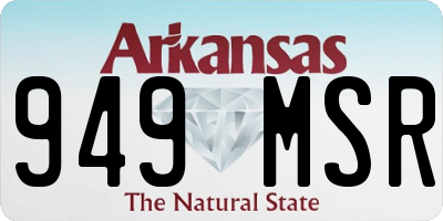 AR license plate 949MSR