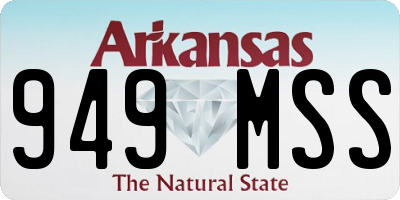 AR license plate 949MSS