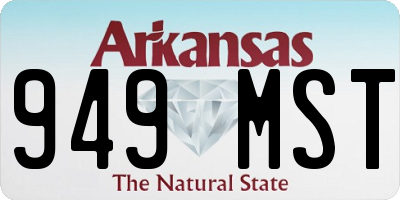AR license plate 949MST