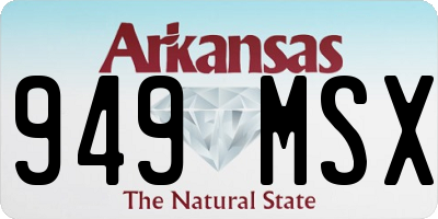 AR license plate 949MSX