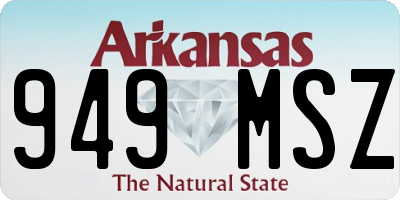AR license plate 949MSZ