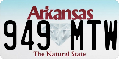 AR license plate 949MTW