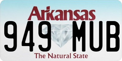 AR license plate 949MUB