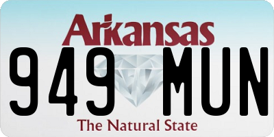 AR license plate 949MUN